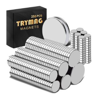 Package of round neodymium magnets in various sizes