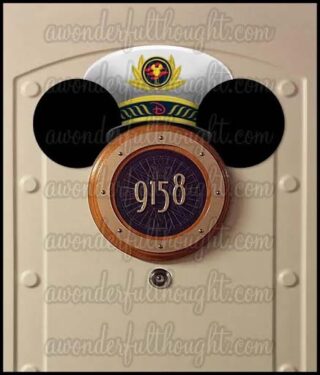 Captain Mickey stateroom ears magnet decoration